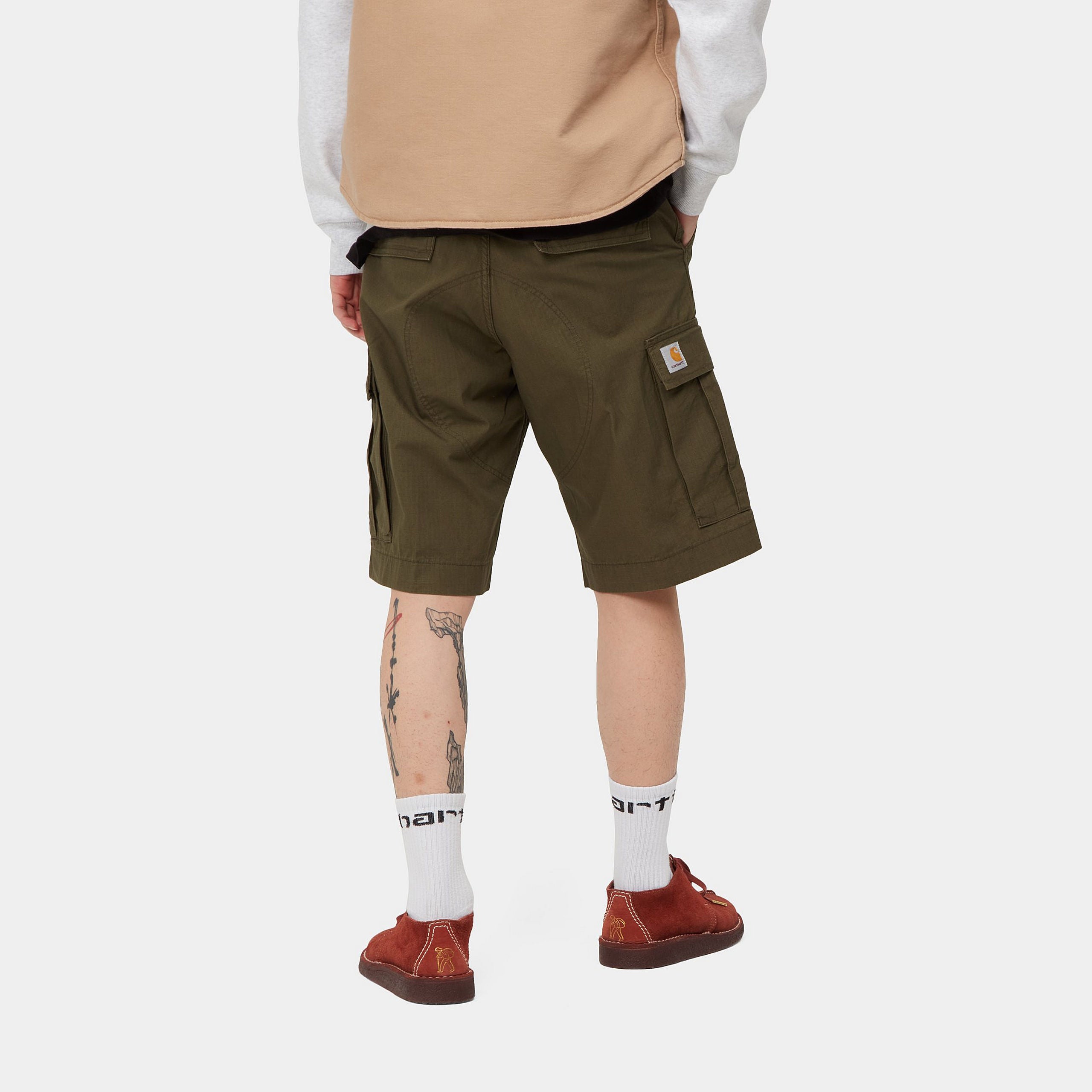 Carhartt Regular Cargo Shorts - Cypress Rinsed - Stencil