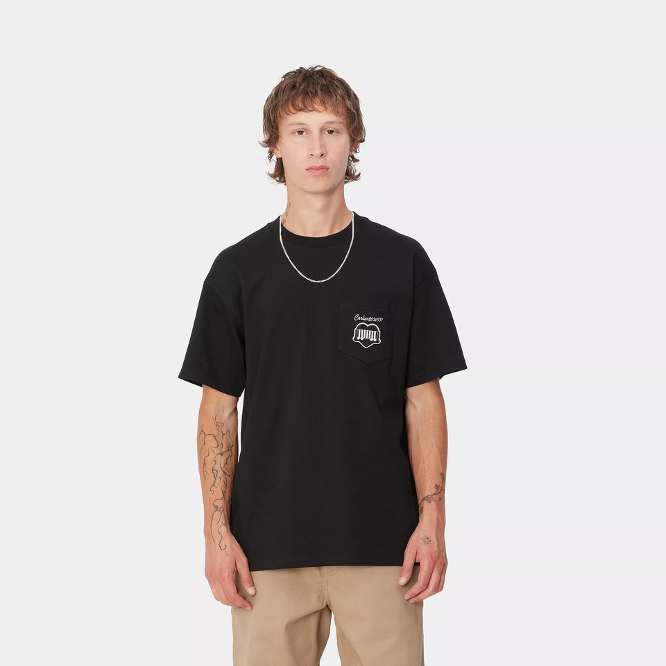 Carhartt S/S Heart Train Pocket T-Shirt - Black