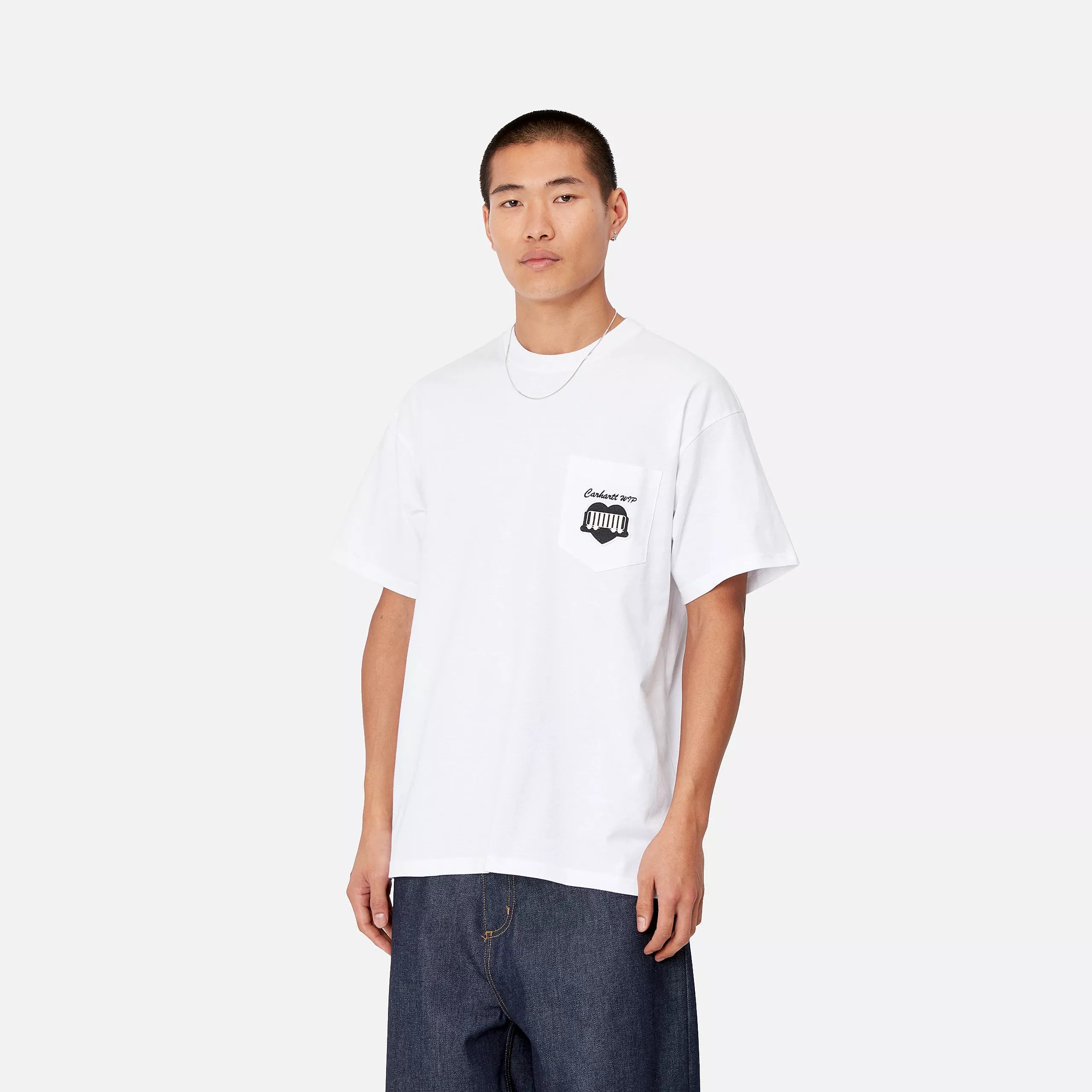 【関税込み】Carhartt \"Heart Train Pocket\" t-shirt Carhartt WIP Heart Train Pocket Wmn T-Shirt - white (white)