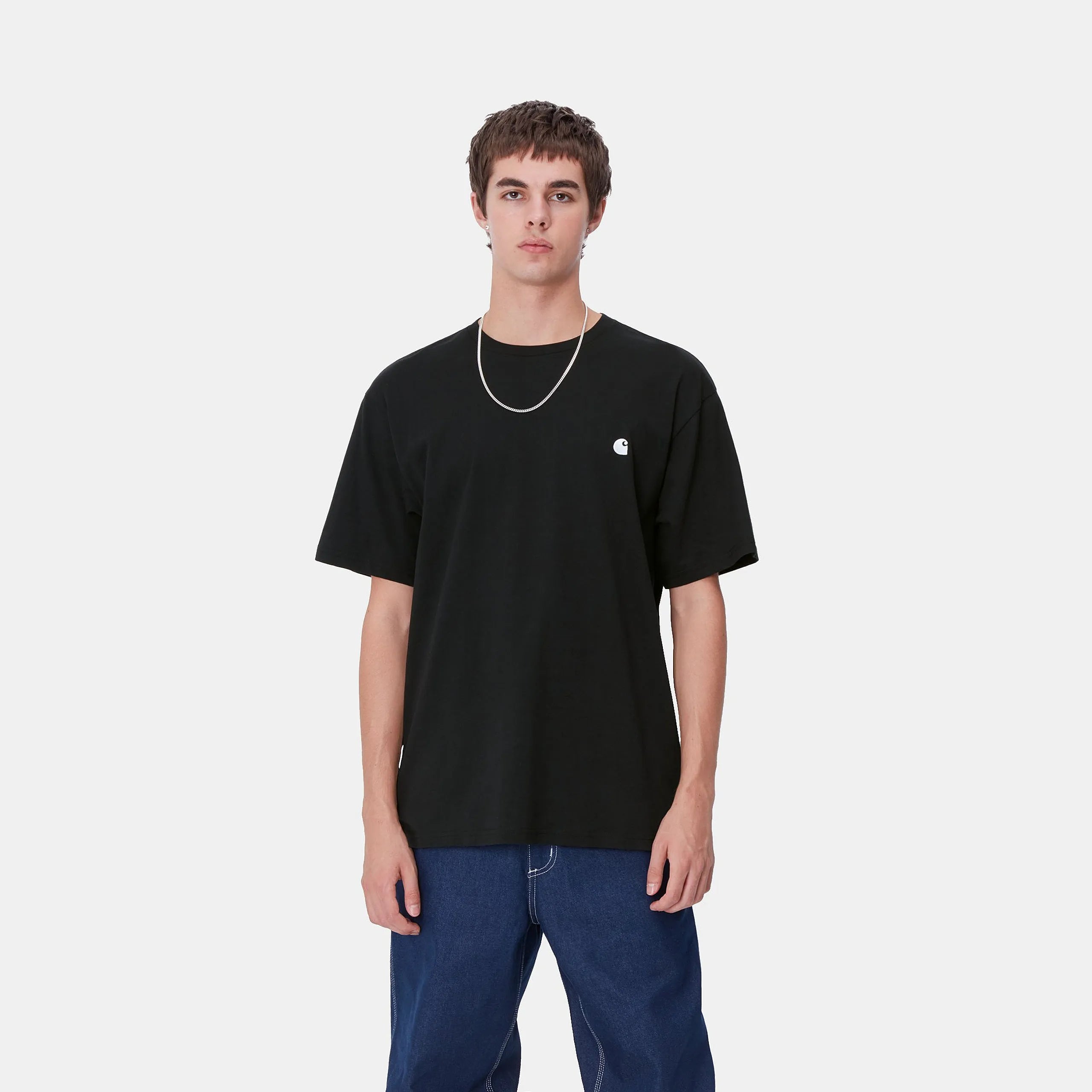 Carhartt S/S Madison T-Shirt - Black/White - Stencil