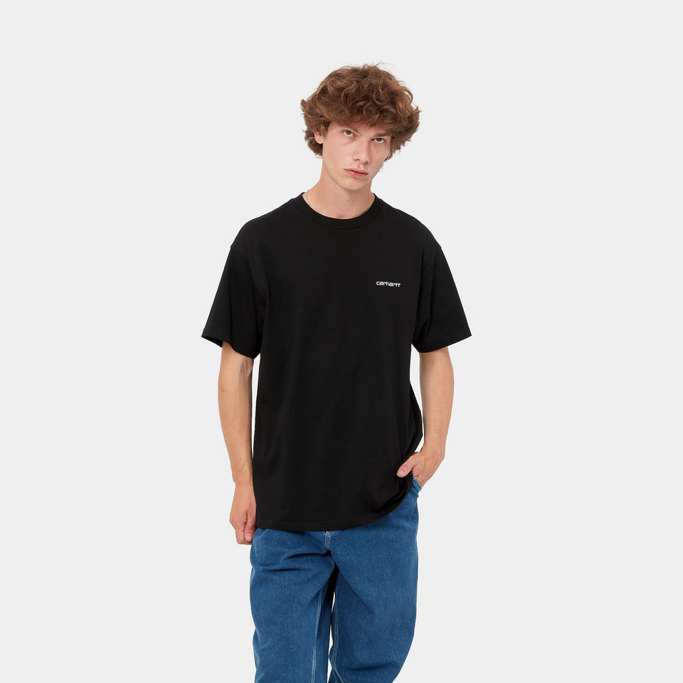 Carhartt S/S Script Embroidery T-Shirt - Black