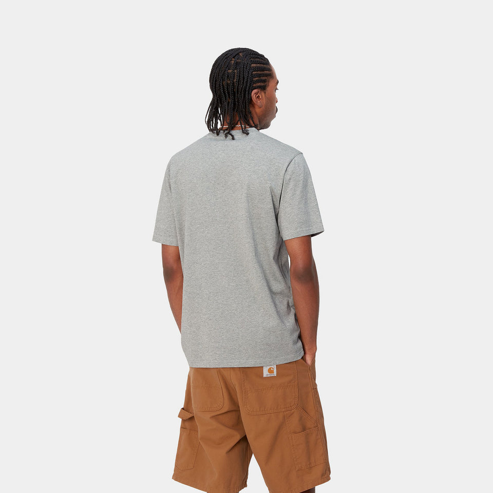 Carhartt S/S Script T-Shirt - Grey Heather/Chervil