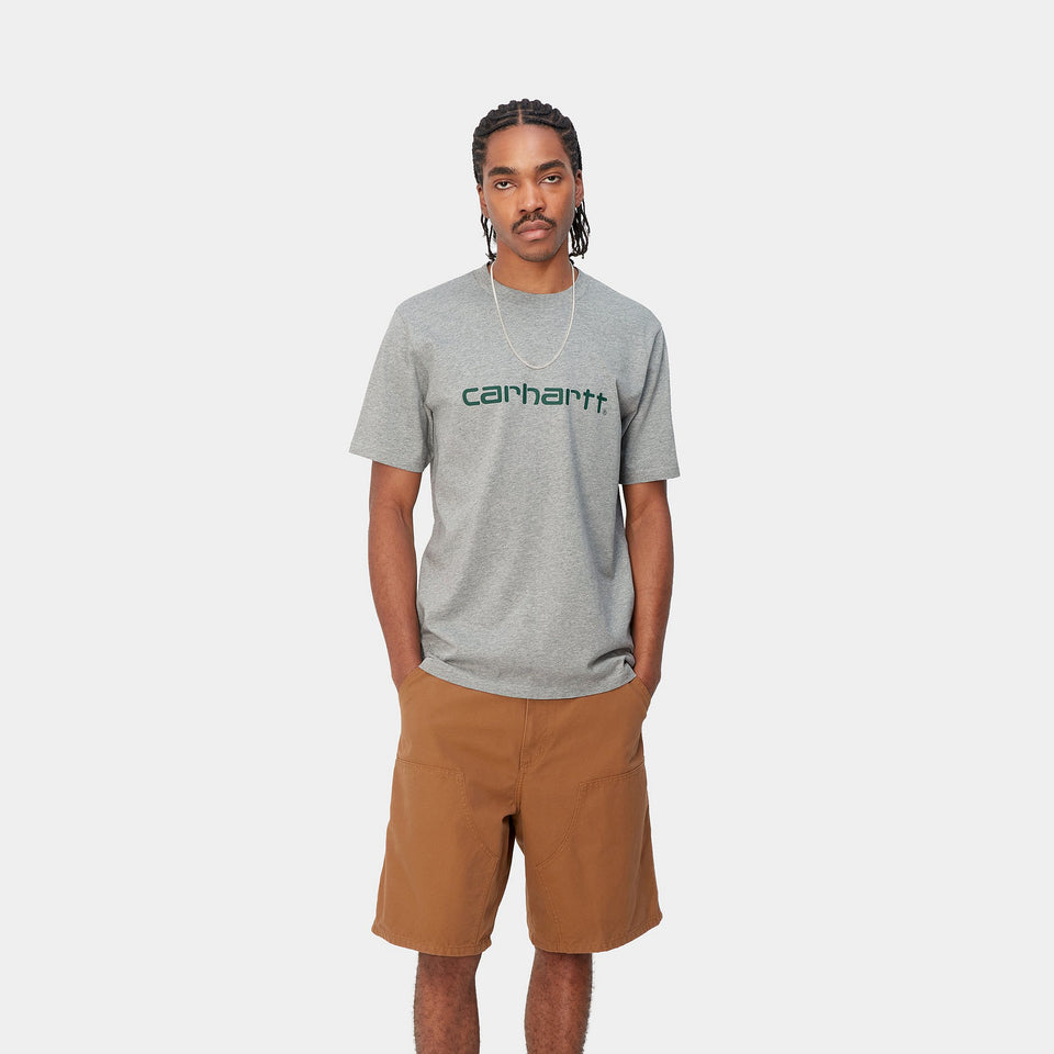 Carhartt S/S Script T-Shirt - Grey Heather/Chervil