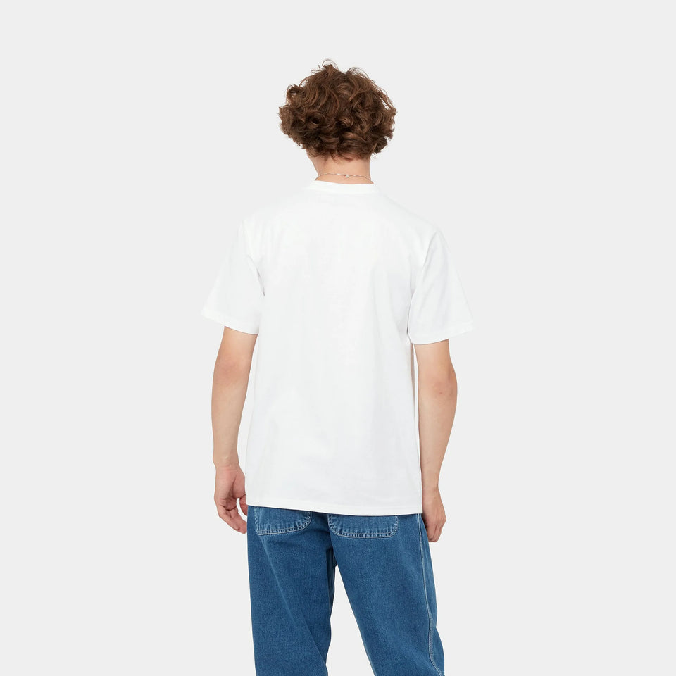 Carhartt S/S University Script Tee Shirt White / Black