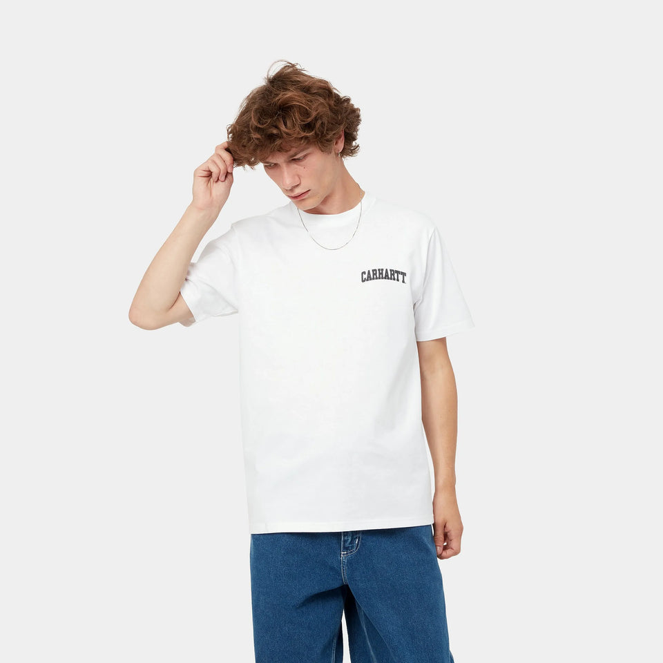 Carhartt S/S University Script Tee Shirt White / Black