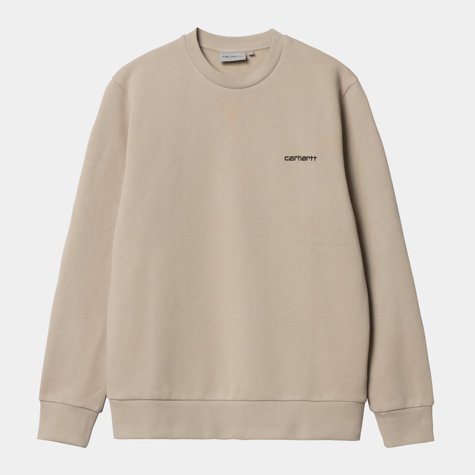 Script embroidery sweatshirt deals