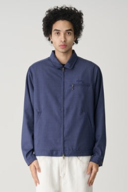 S-Double Gaberdine Zip Jacket - Navy