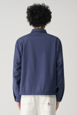 S-Double Gaberdine Zip Jacket - Navy