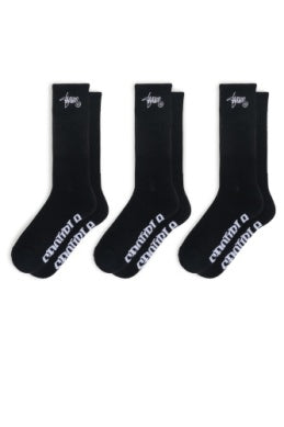 S-Double Standard Shawn Sock 3 Pack - Black