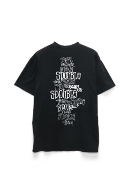 S-Double Script Stack Tee - Black