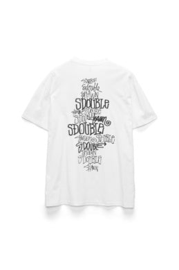 S-Double Script Stack Tee - White