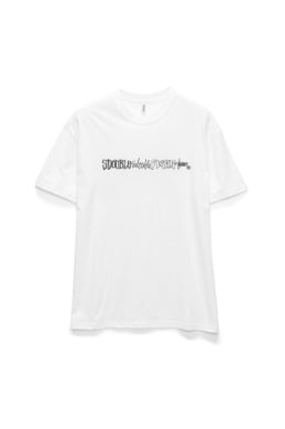 S-Double Script Stack Tee - White