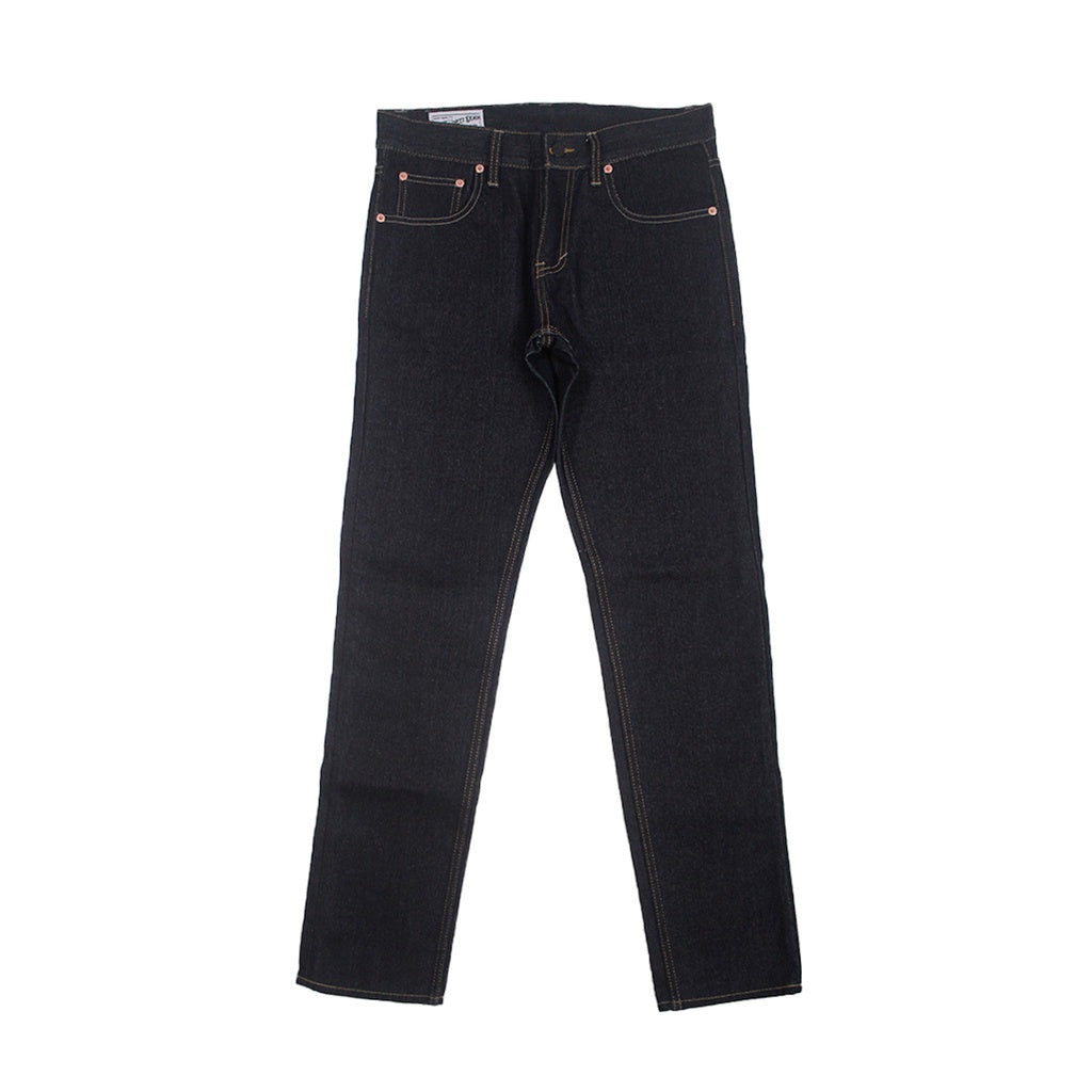 PMD & Co Karasu 14oz Black Indigo Denim Selvedge Accent Slim Fit - Stencil