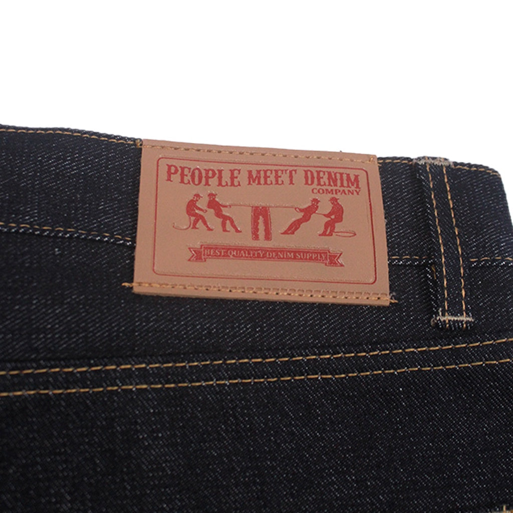 PMD & Co Karasu 14oz Black Indigo Denim Selvedge Accent Slim Fit - Stencil