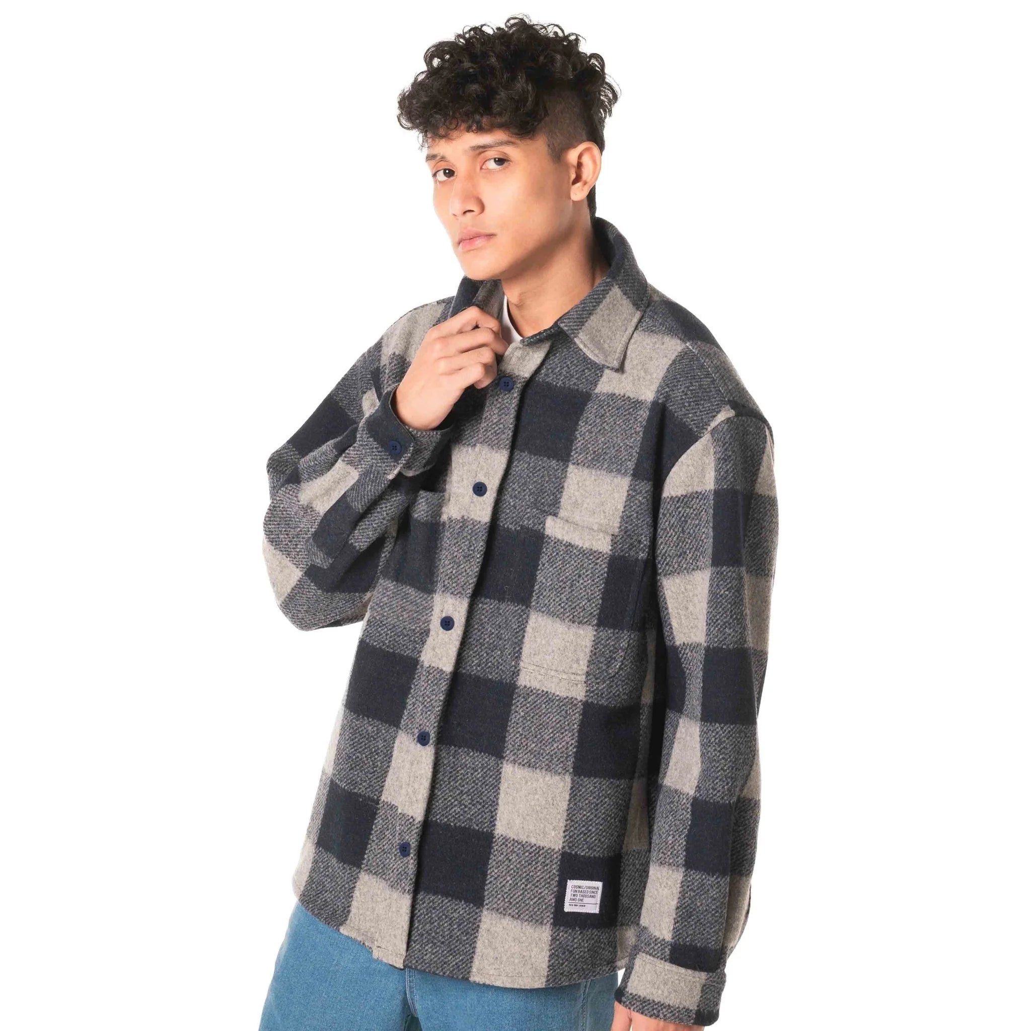Cosmic Shevi Jacket - Navy - Stencil
