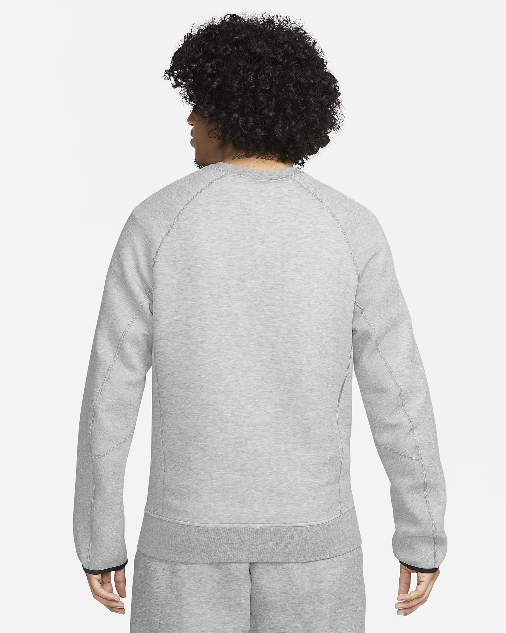 Nike Men's Sportswear Tech Fleece Crew Dark Grey Heather/Black