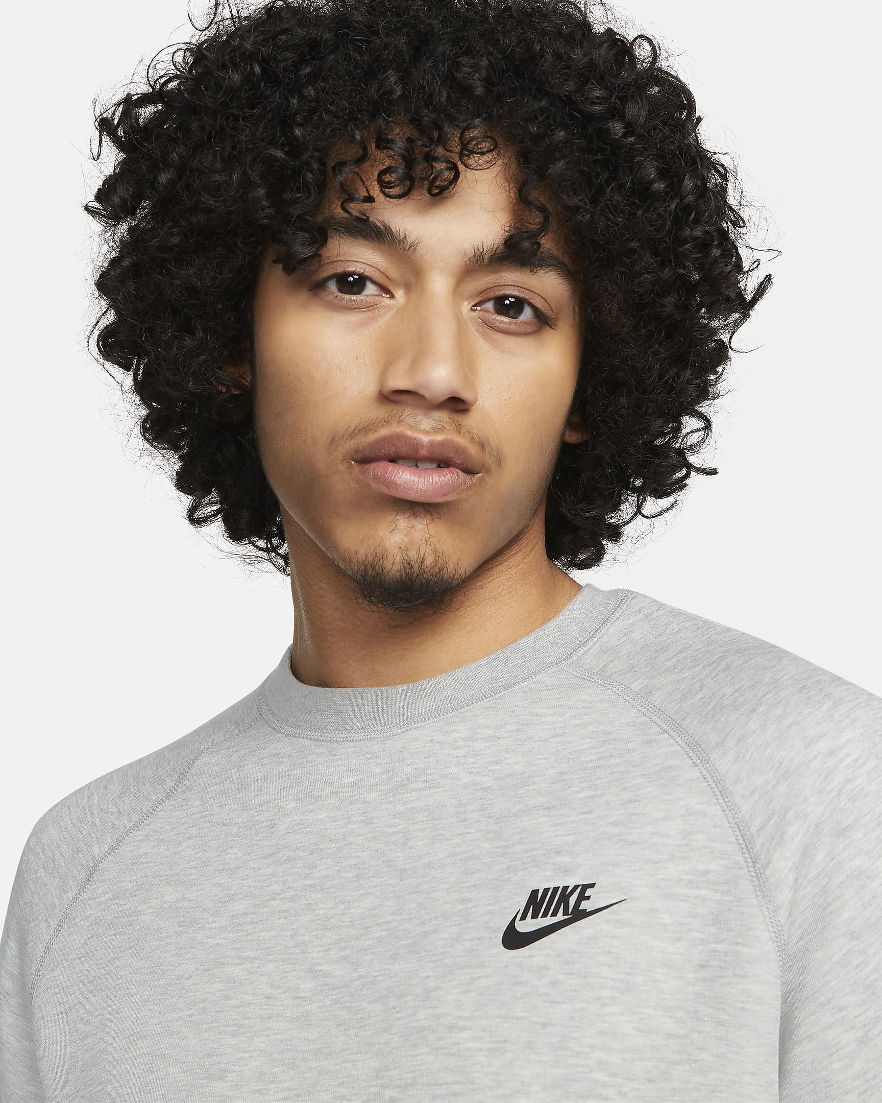 Nike Men's Sportswear Tech Fleece Crew Dark Grey Heather/Black