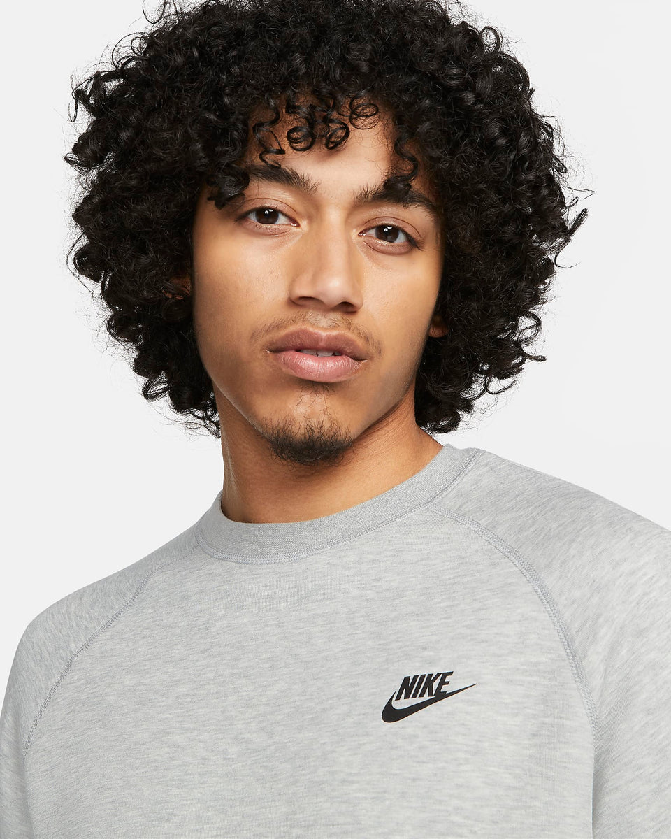 Nike Men's Sportswear Tech Fleece Crew Dark Grey Heather/Black