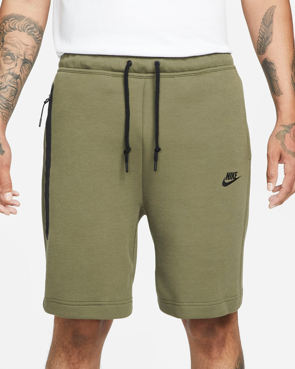 Nike Men's Sportswear Tech Fleece Shorts Medium Olive/Black