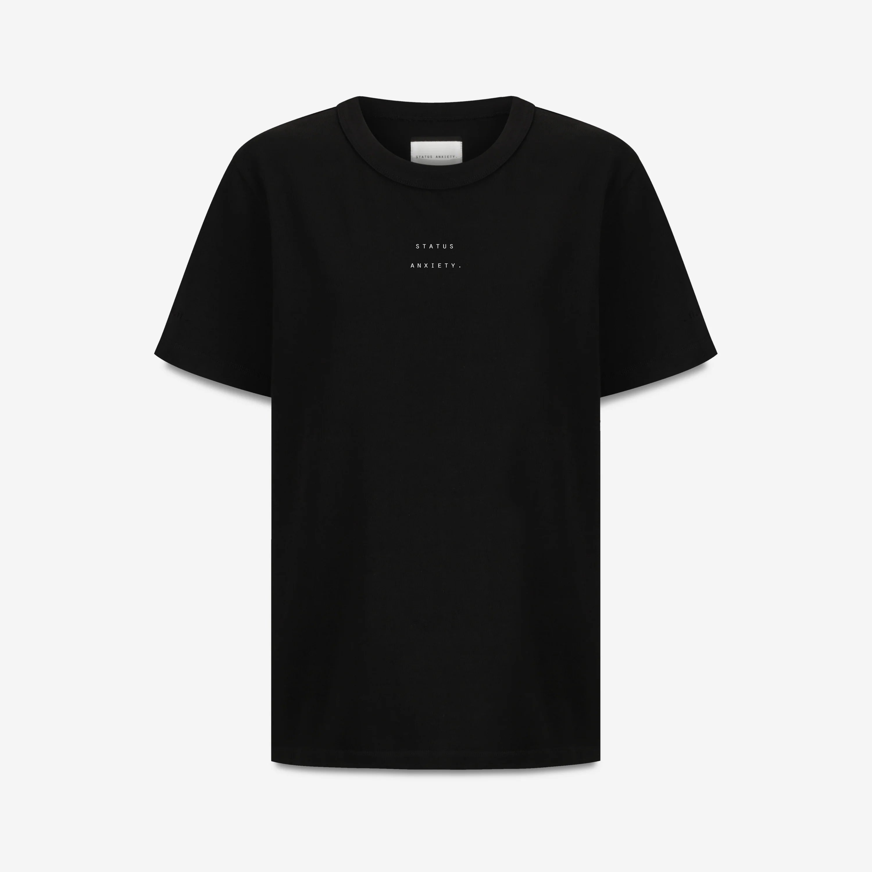 Status Anxiety Feels Right Logo - Women's Tee / Soft Black
