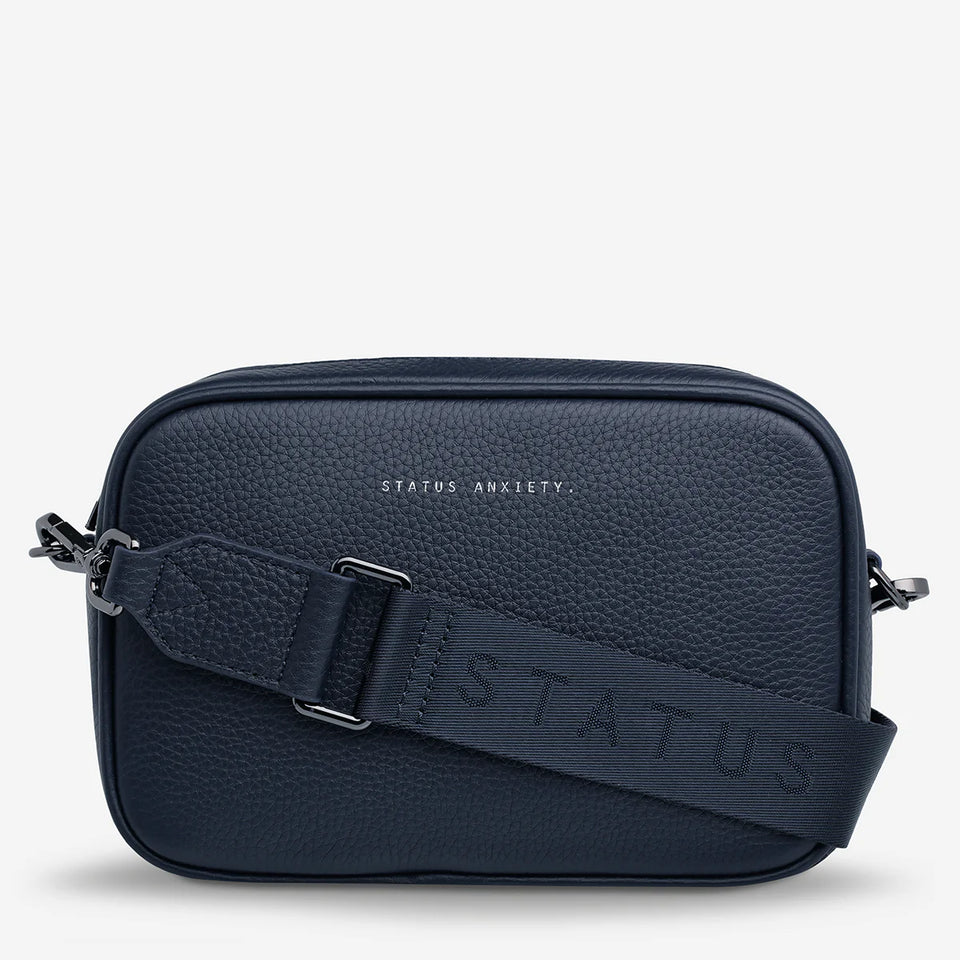 Status Anxiety Plunder With Webbed Strap - Midnight Blue - Stencil