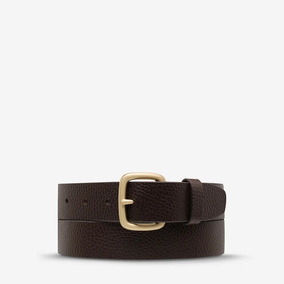 Status Anxiety Ease Up Belt - Choc/Gold