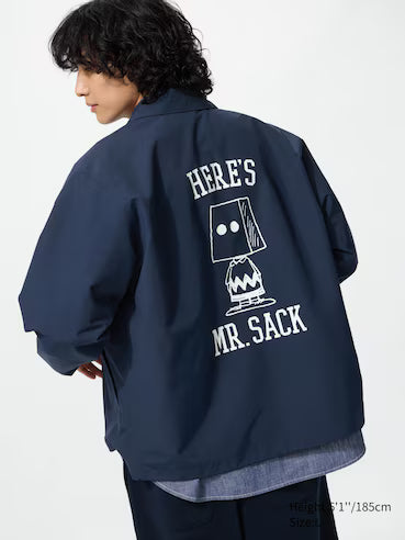 Uniqlo Peanuts Coach Jacket - 69 Navy