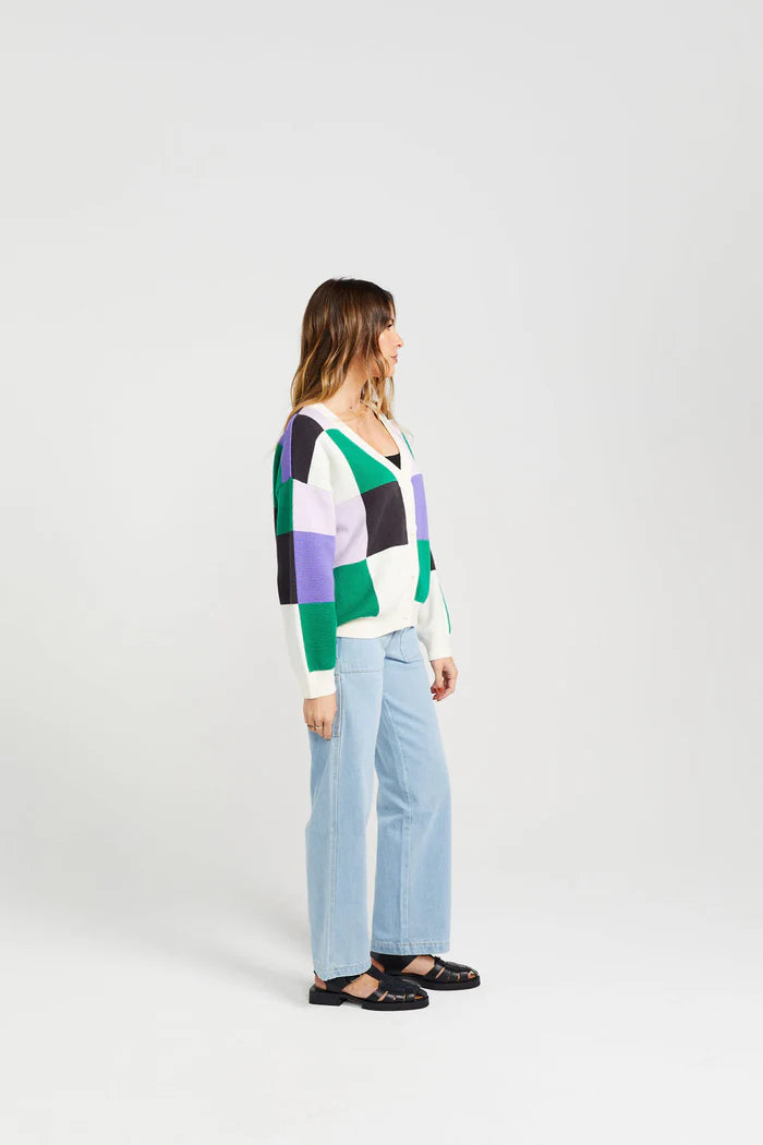 Thing Thing Checker Cardigan - Mix Up