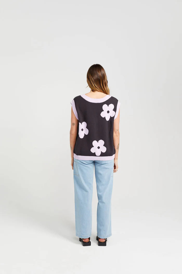 Thing Thing Bloom Vest - Coal Lilac