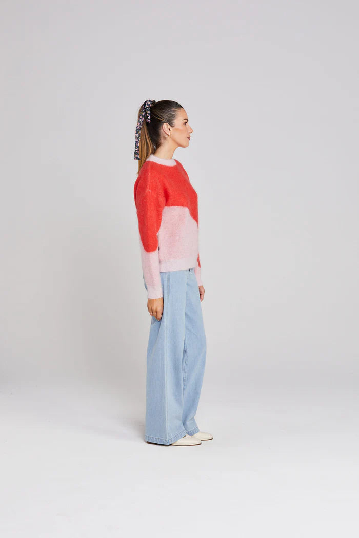 Thing Thing Split Jumper - Pinky Tomato