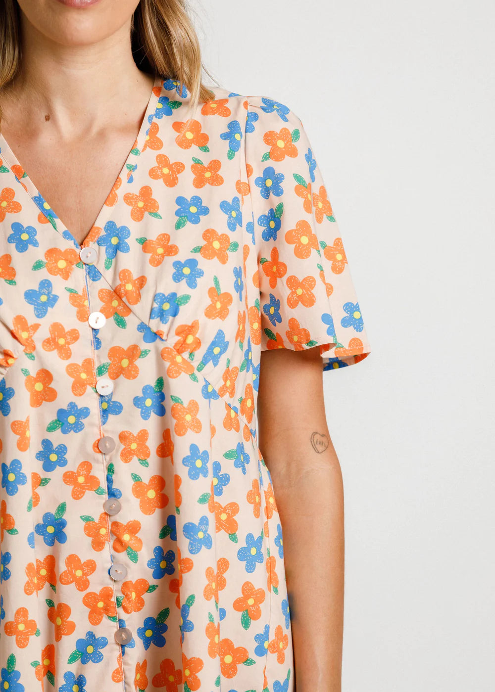 Thing Thing Happy Times Dress Marigold - Stencil