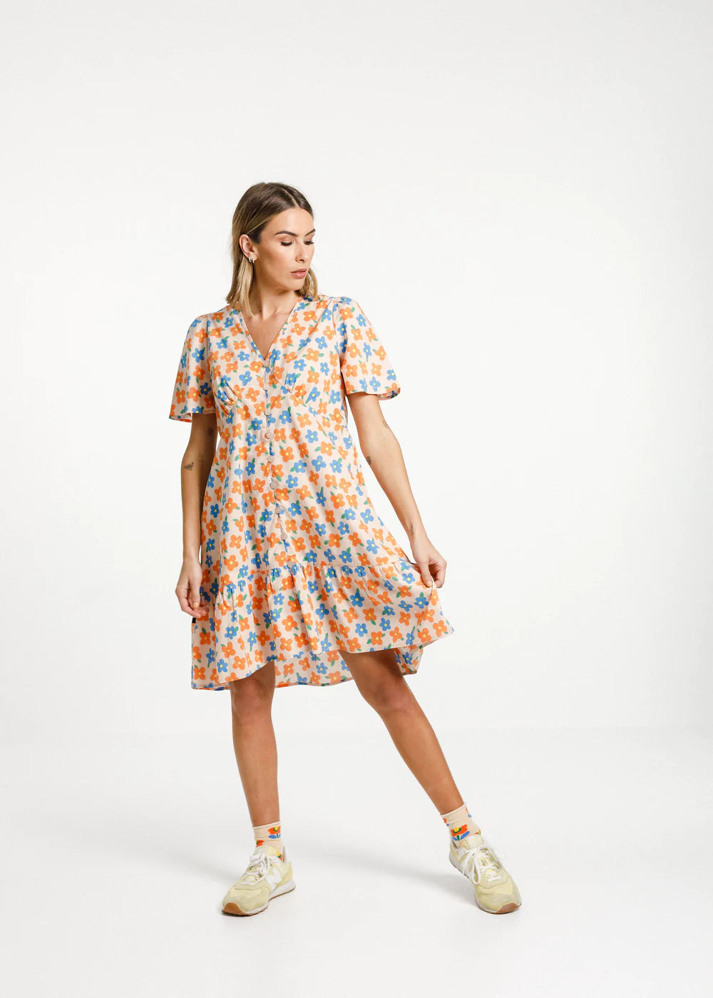 Thing Thing Happy Times Dress Marigold - Stencil