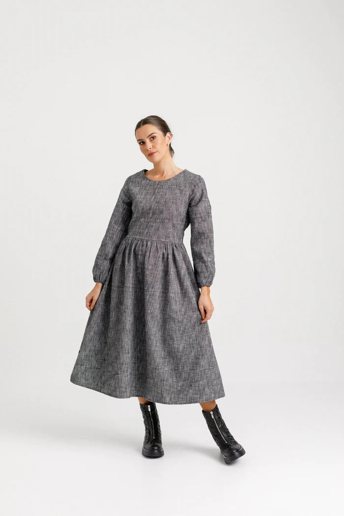 Thing Thing Pippie Dress - Black Grain