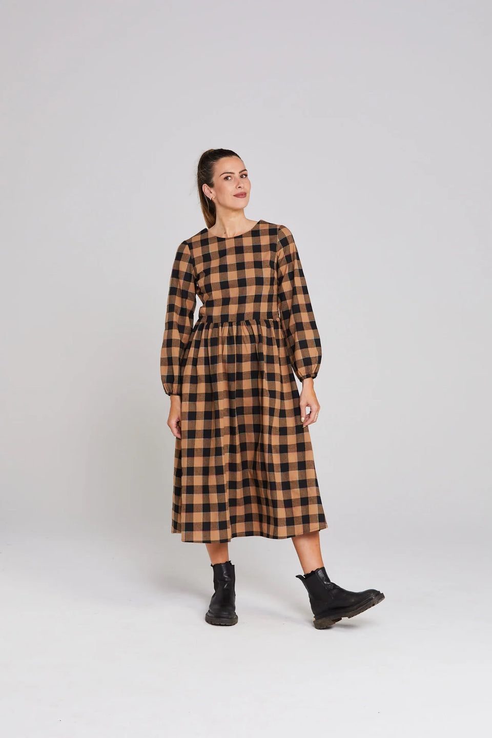 Thing Thing Pippo Dress - Cocoa Check