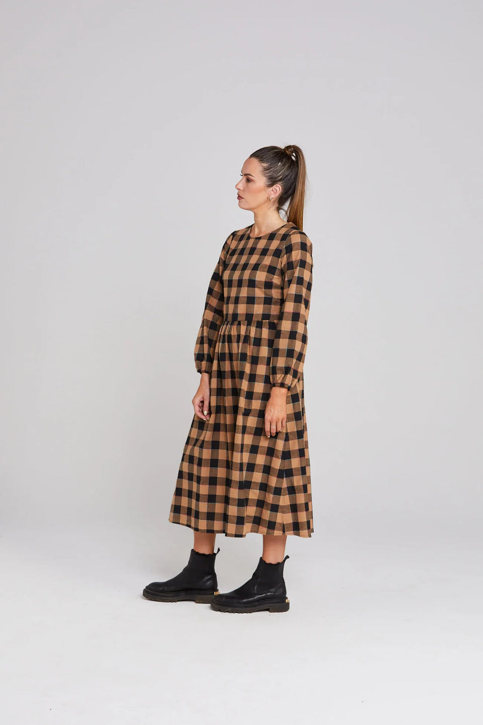 Thing Thing Pippo Dress - Cocoa Check