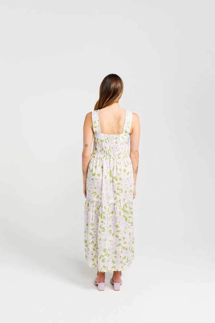 Thing Thing Ziggy-Zag Dress - Painted Garden - Stencil