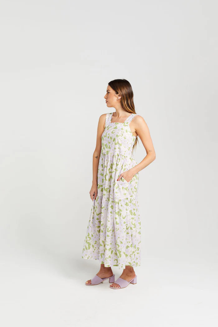 Thing Thing Ziggy-Zag Dress - Painted Garden - Stencil