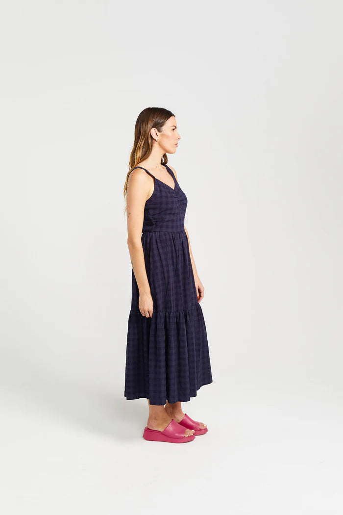 Thing Thing Sweet Ziggy Dress - Navy Check