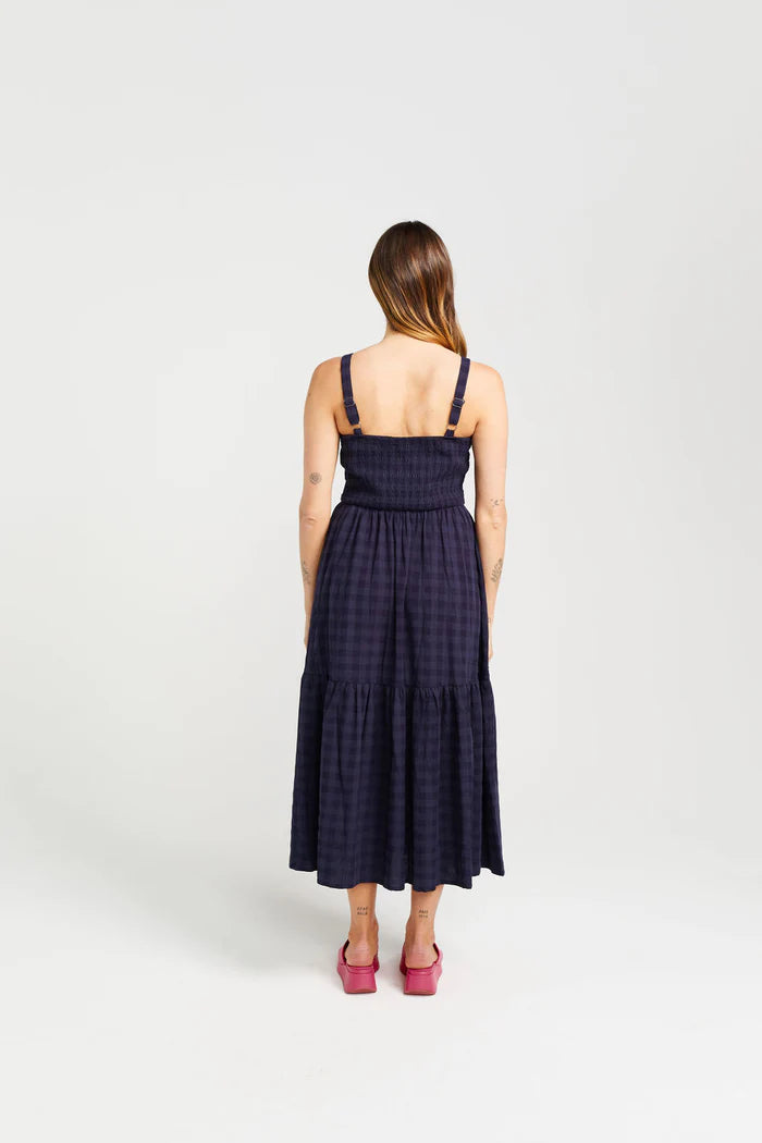 Thing Thing Sweet Ziggy Dress - Navy Check