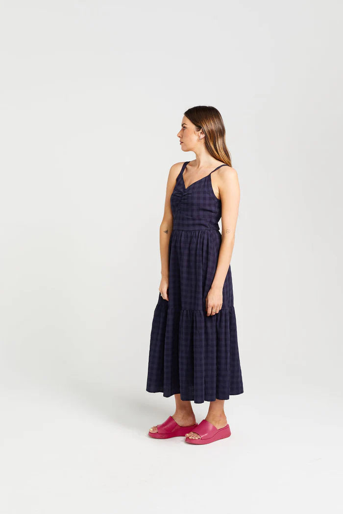 Thing Thing Sweet Ziggy Dress - Navy Check