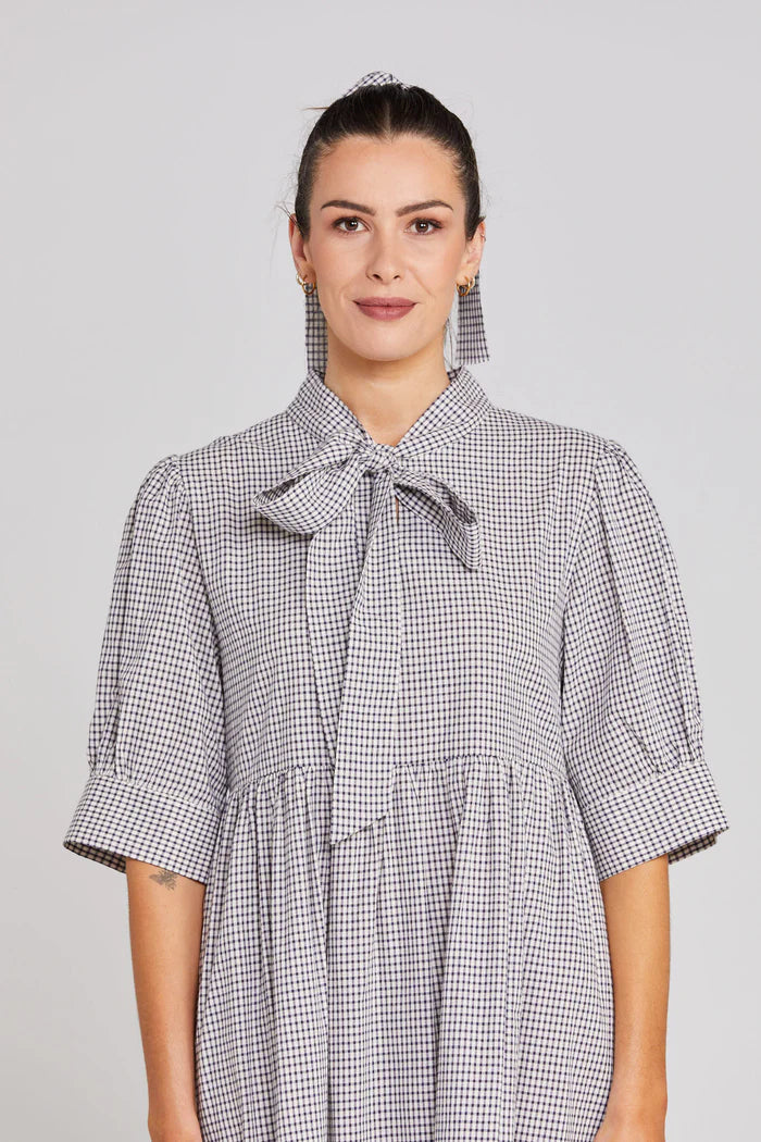 Thing Thing Nightfall Dress - Midnight Checkers