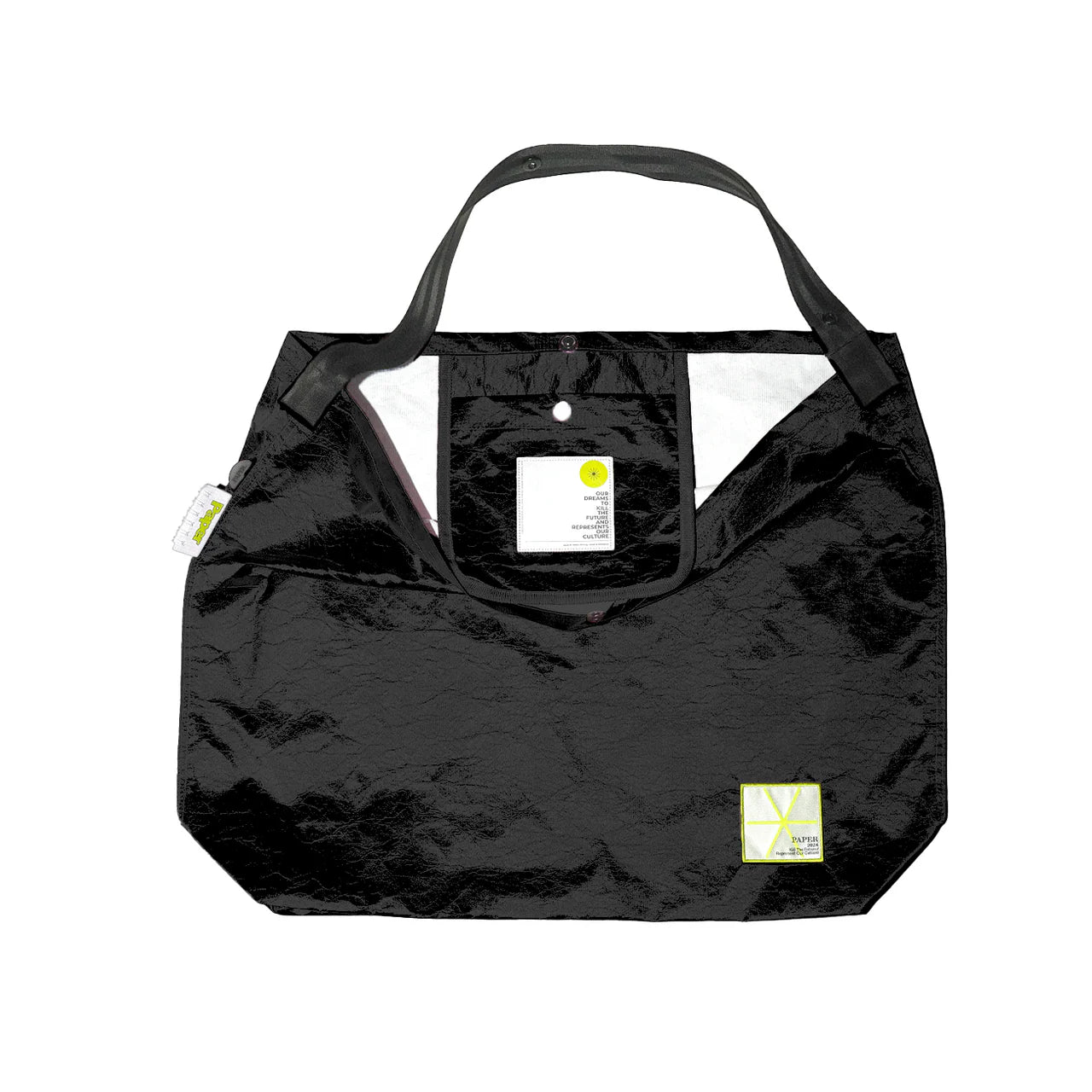 Paper Tyvek Tote Bag - Black