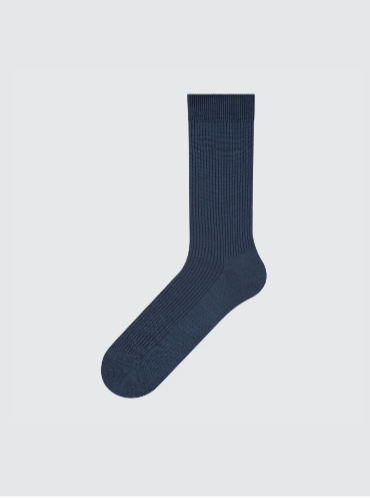 Uniqlo Colorful 50 Sock - 83 Navy - Stencil