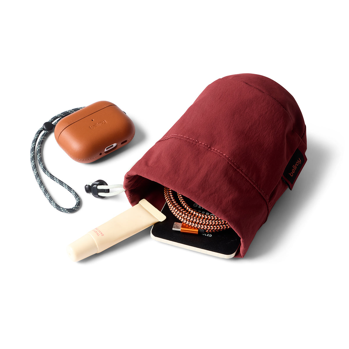 Bellroy Cinch Pouch - Crimson - Stencil