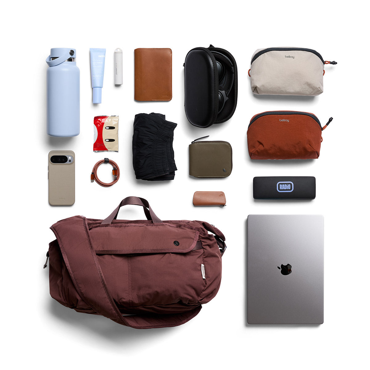 Bellroy Cinch Carryall - Burgundy - Stencil