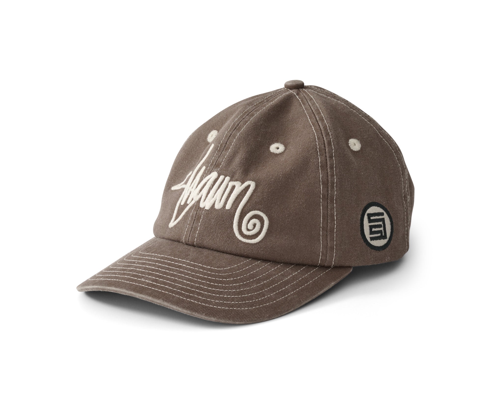 S-Double Shawn Script Strapback Cap - Warm Charcoal