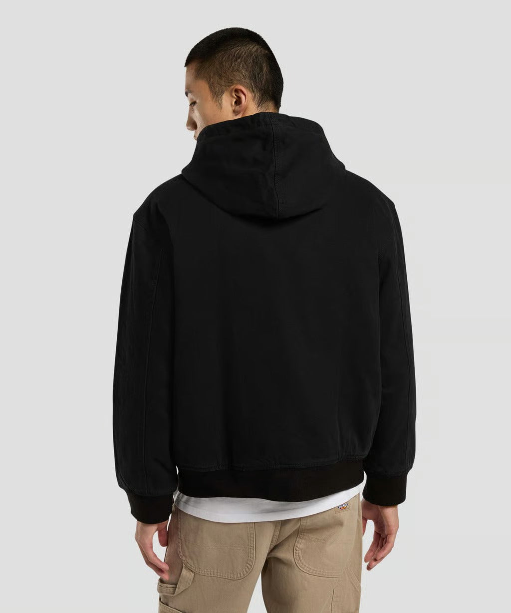 Dickies Canvas Hooded Bomber Jacket - Black