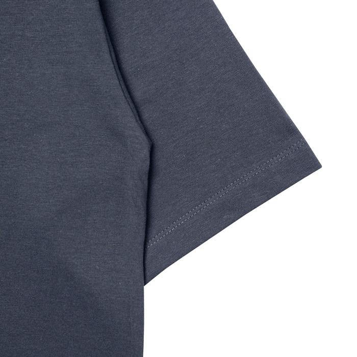 ODS Stripe Neck Tee - Dark Grey/White