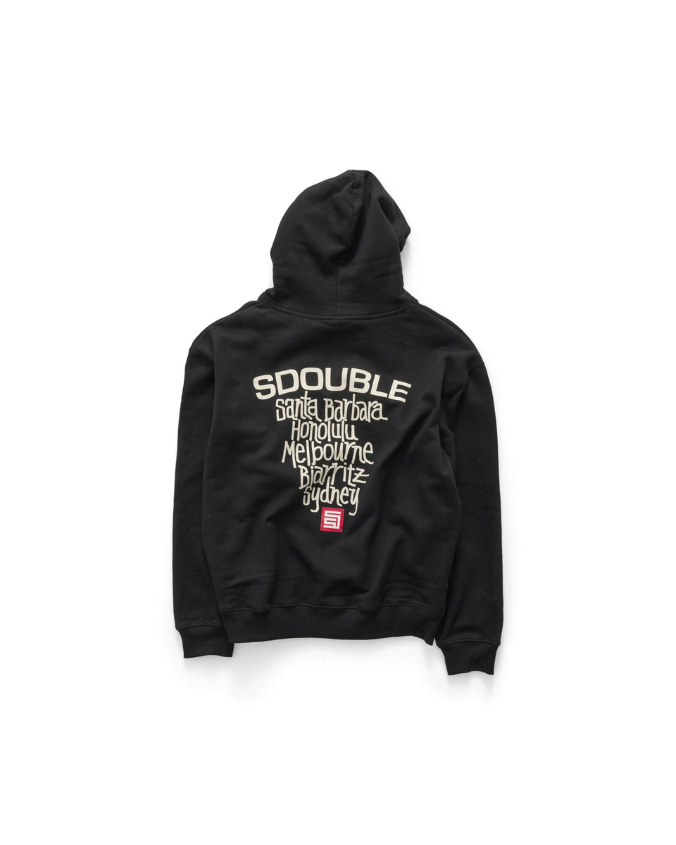 S-Double Cities Fleece Hood - Black