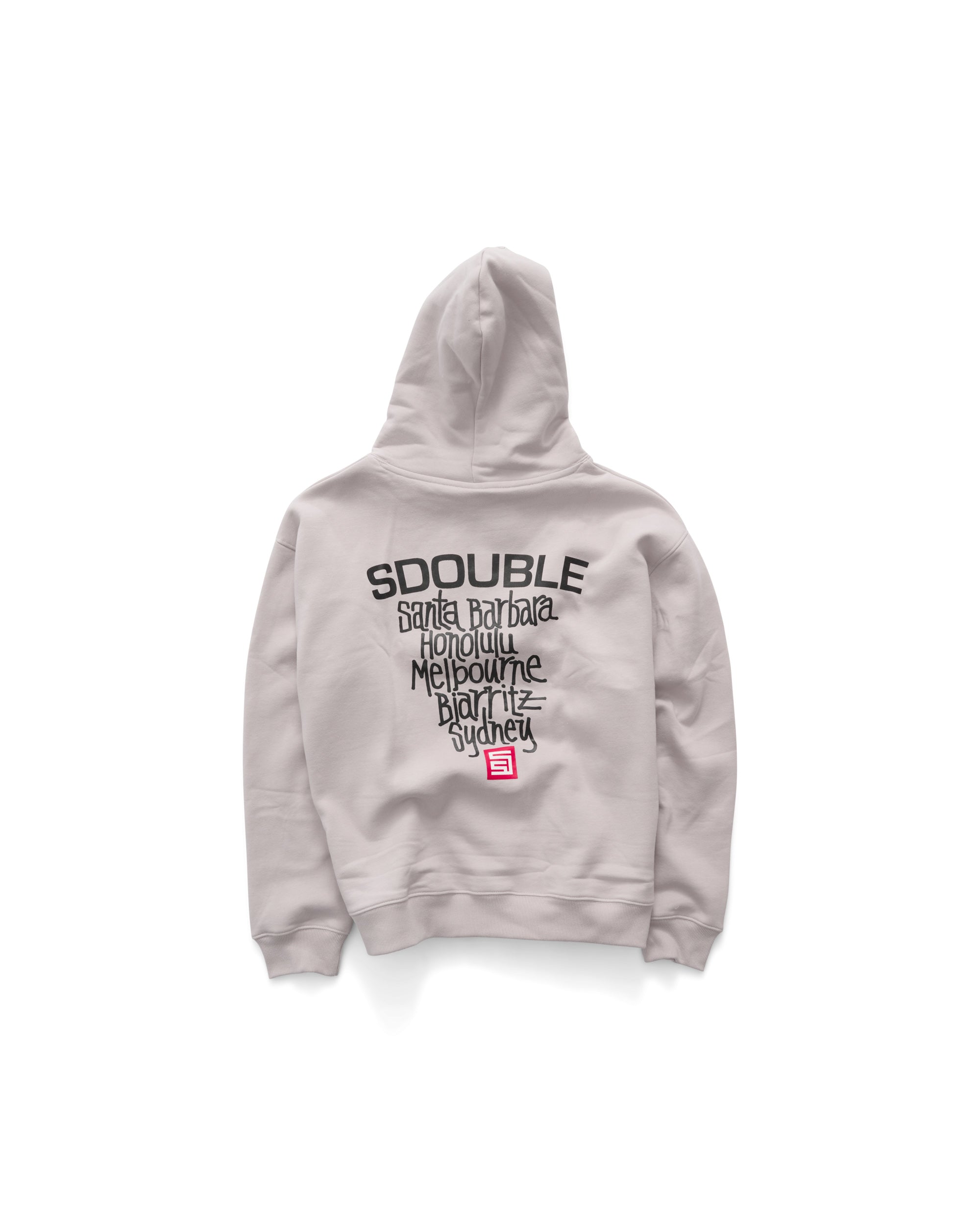 S-Double Cities Fleece Hood - Ice Grey - Stencil